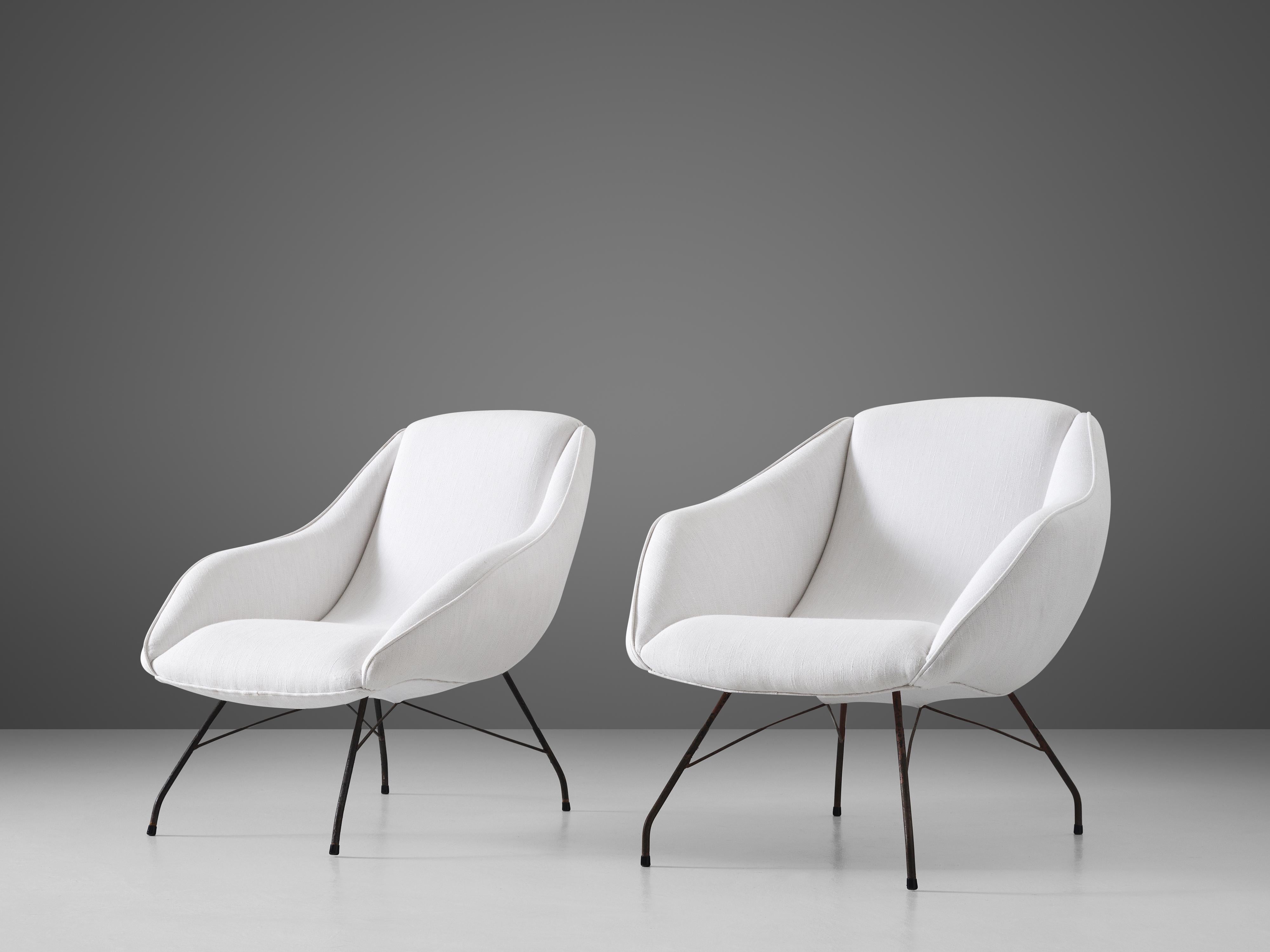 Brazilian Carlo Hauner and Martin Eisler for Forma Reuphostered Lounge Chairs 