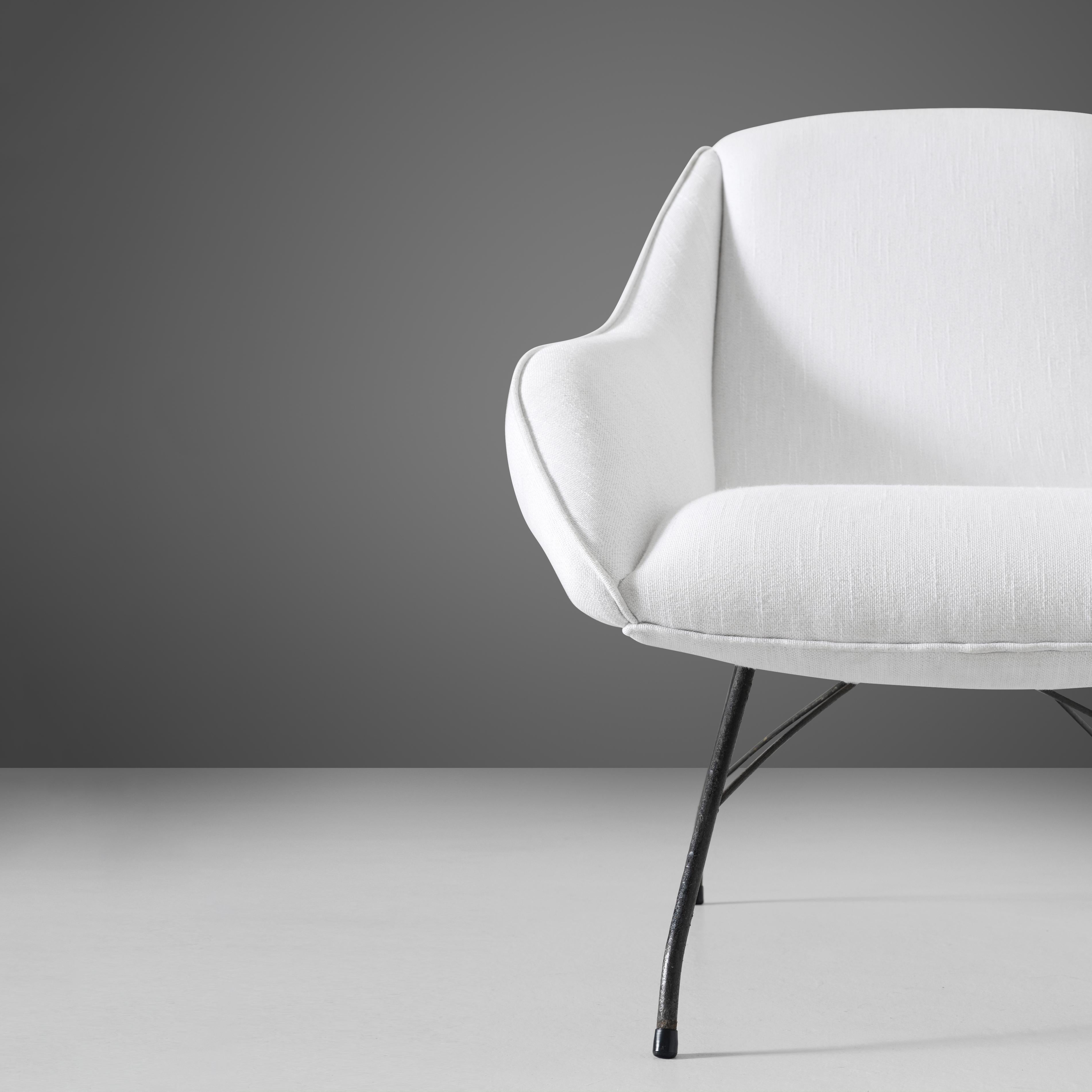 Steel Carlo Hauner and Martin Eisler for Forma Reuphostered Lounge Chairs 