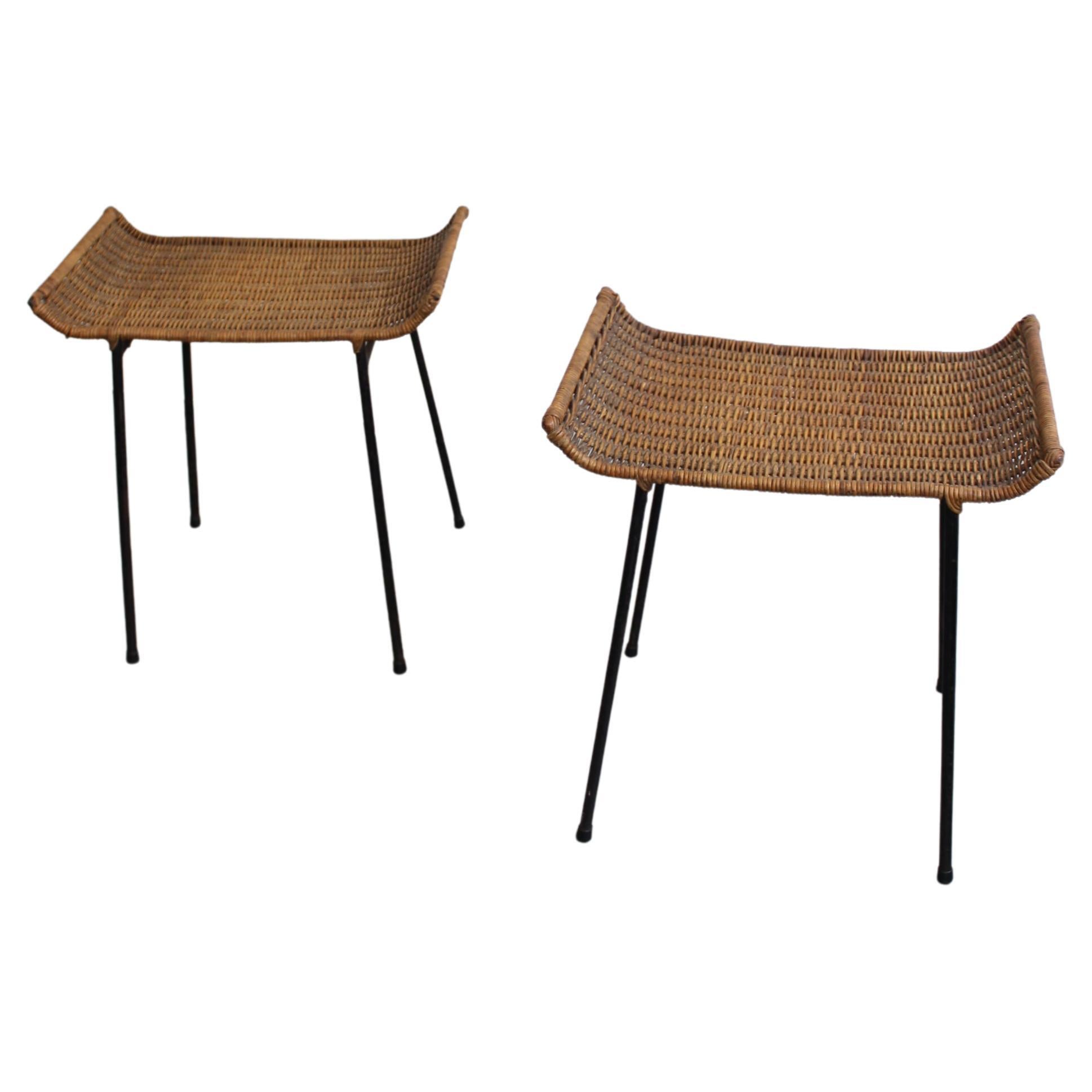 Carlo Hauner and Martin Eisler Pair of Stools For Sale
