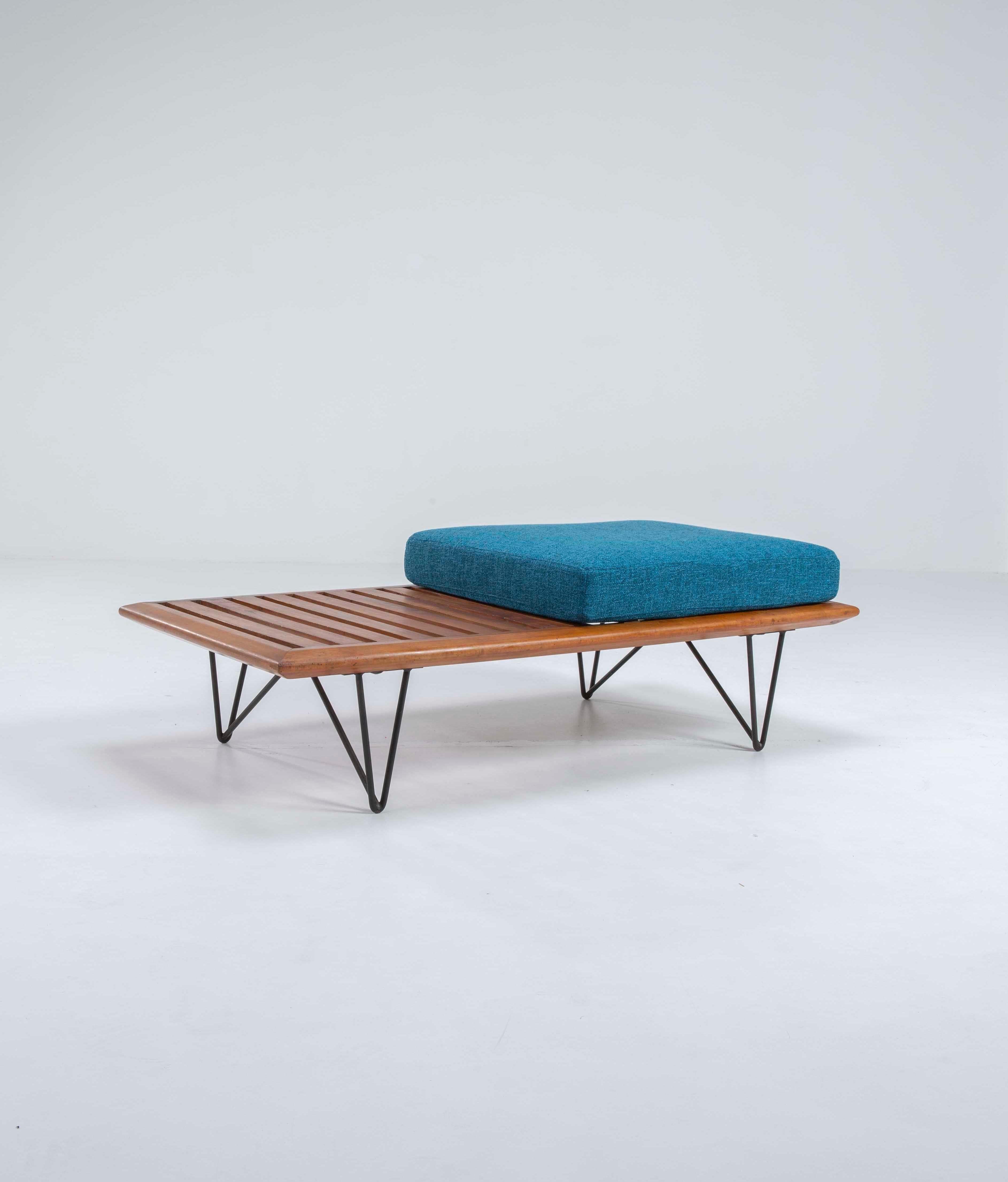 Carlo Hauner and Martin Eisler Rare bench - 1950s Italian Scandinavian Design In Good Condition For Sale In Milan, IT