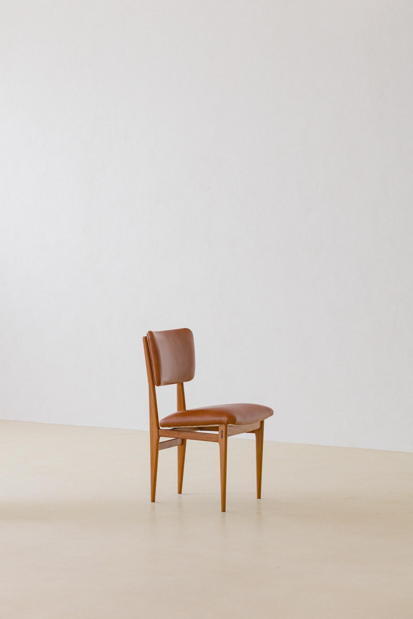 Mid-20th Century Carlo Hauner and Martin Eisler Set of 4 Dining Chairs, Brazil, 1955 For Sale