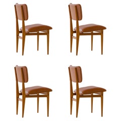 Vintage Carlo Hauner and Martin Eisler Set of 4 Dining Chairs, Brazil, 1955