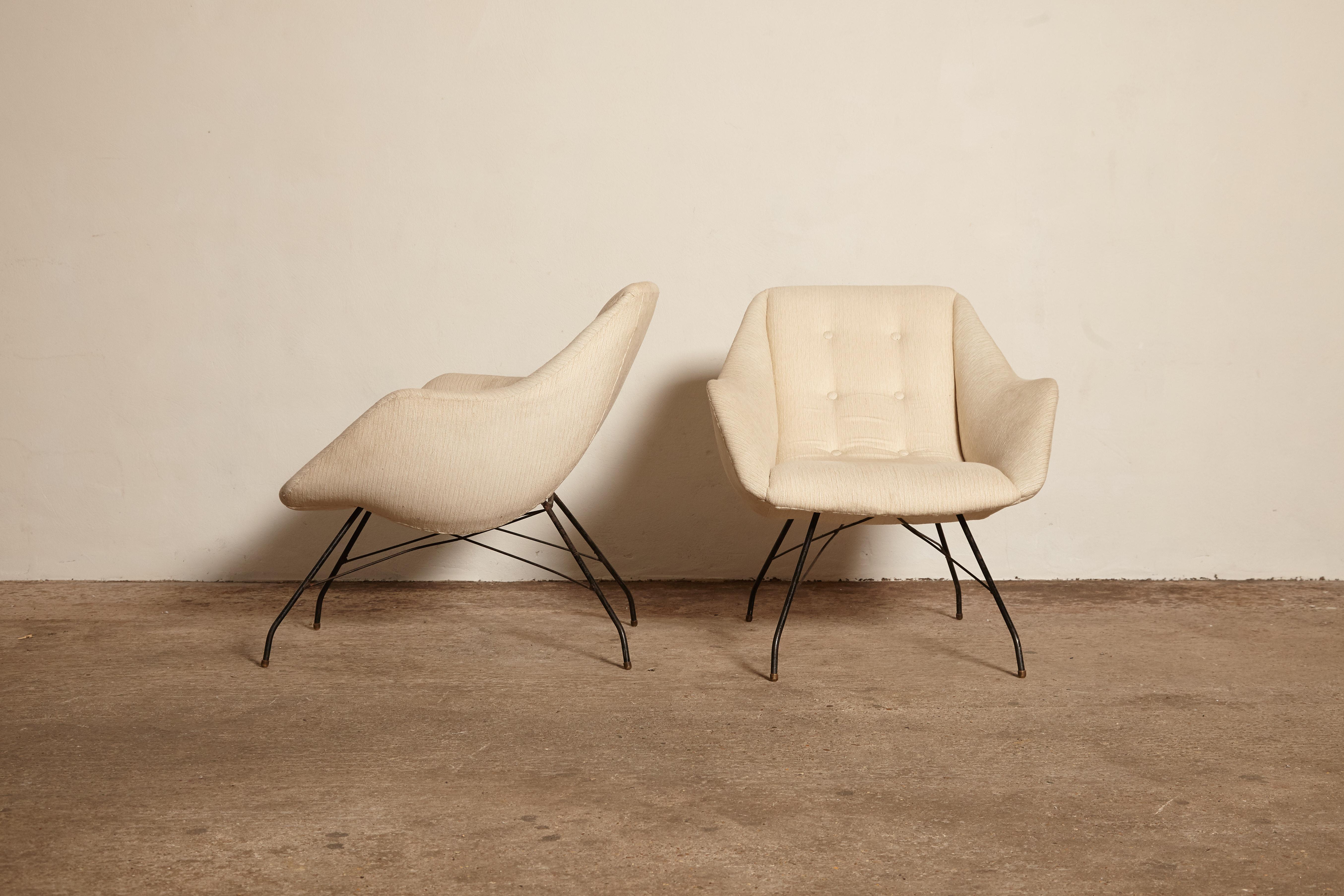 Brazilian Carlo Hauner and Martin Eisler Shell 'Concha' Lounge Chairs, Forma Brazil, 1950s