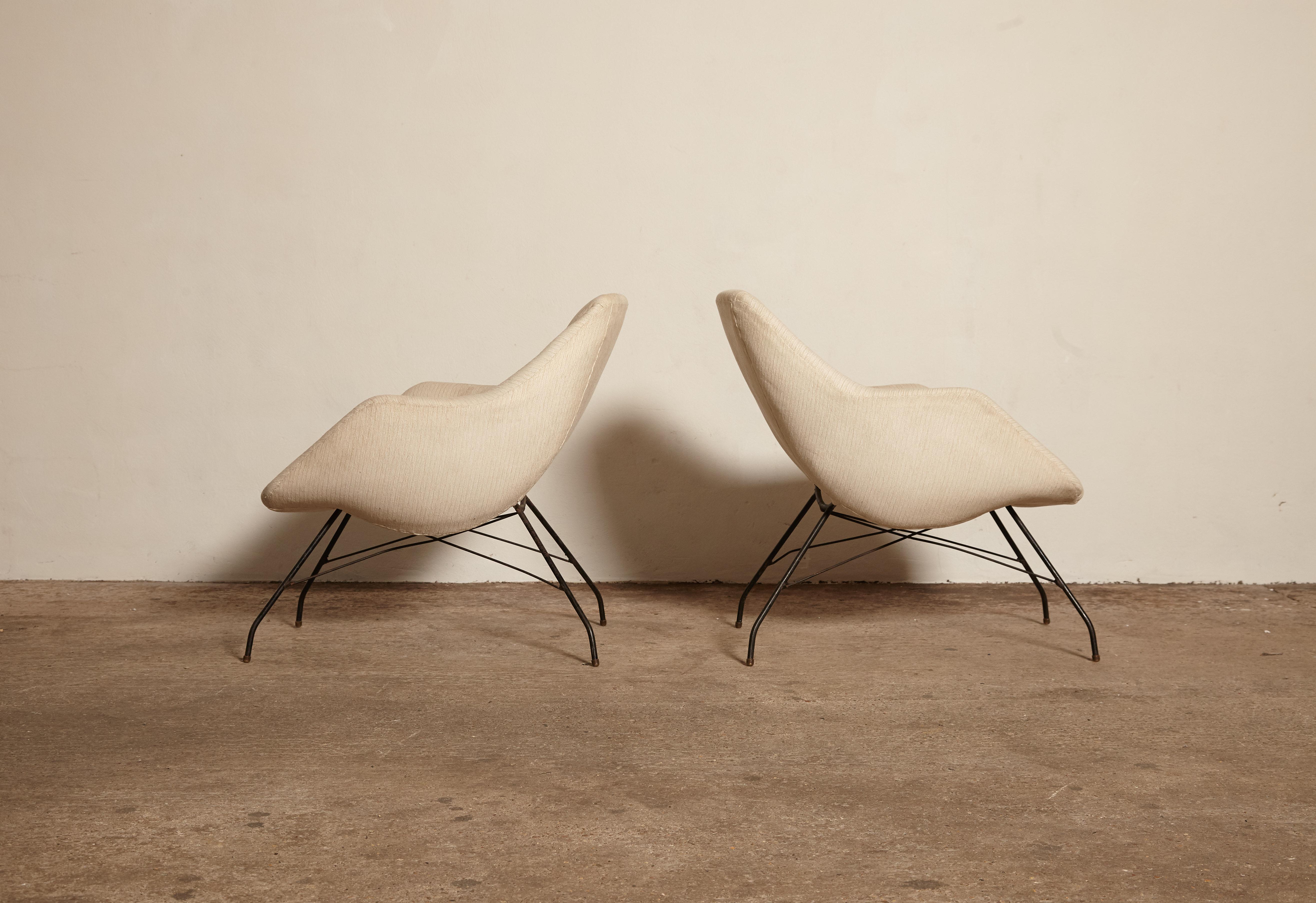 20th Century Carlo Hauner and Martin Eisler Shell 'Concha' Lounge Chairs, Forma Brazil, 1950s