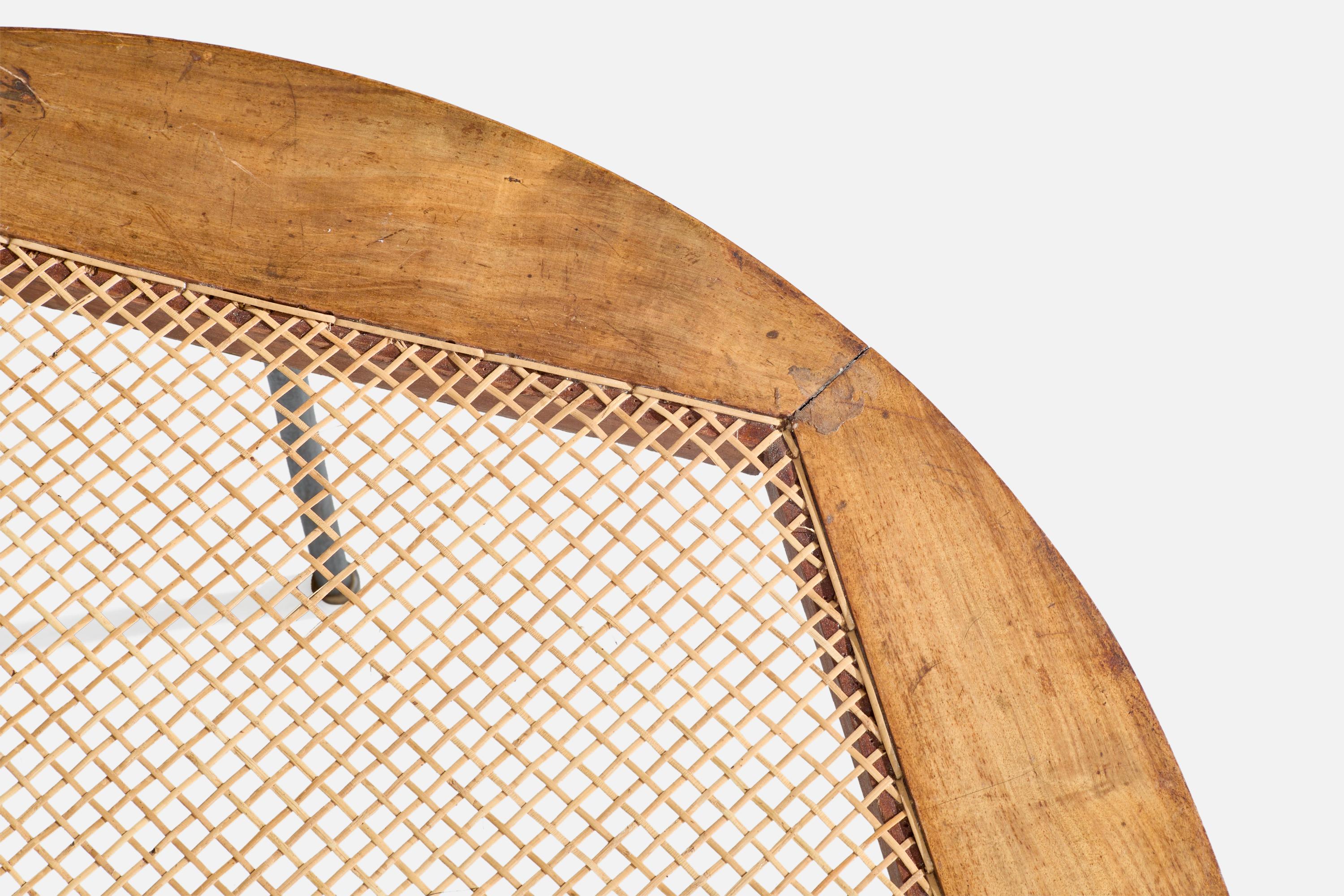 Carlo Hauner, Table basse, Caviúna, Fer, Rotin, Laiton, Brésil, années 1950 en vente 1