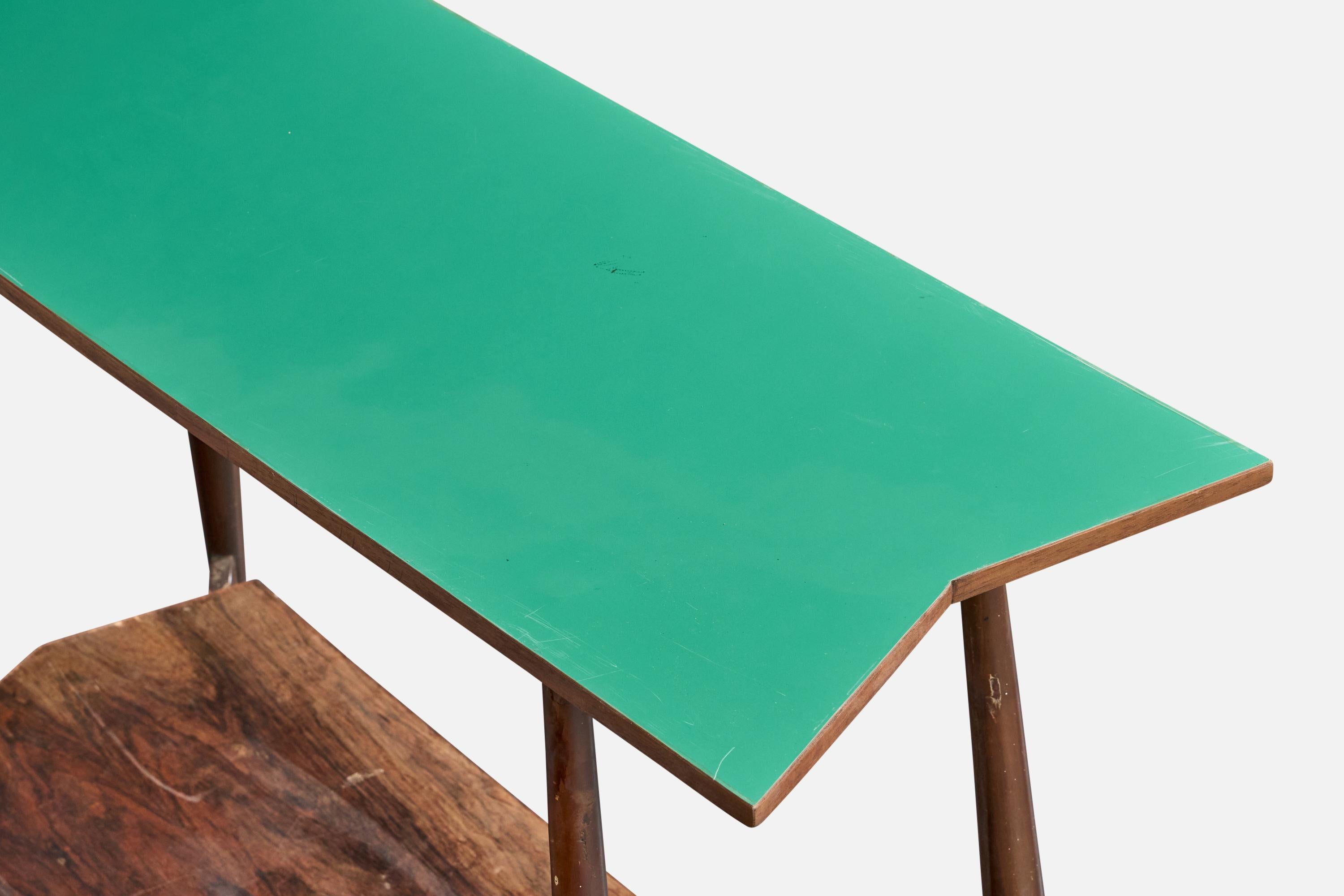 Mid-20th Century Carlo Hauner, Console Table, Wood, Formica, Brazil, 1950s For Sale