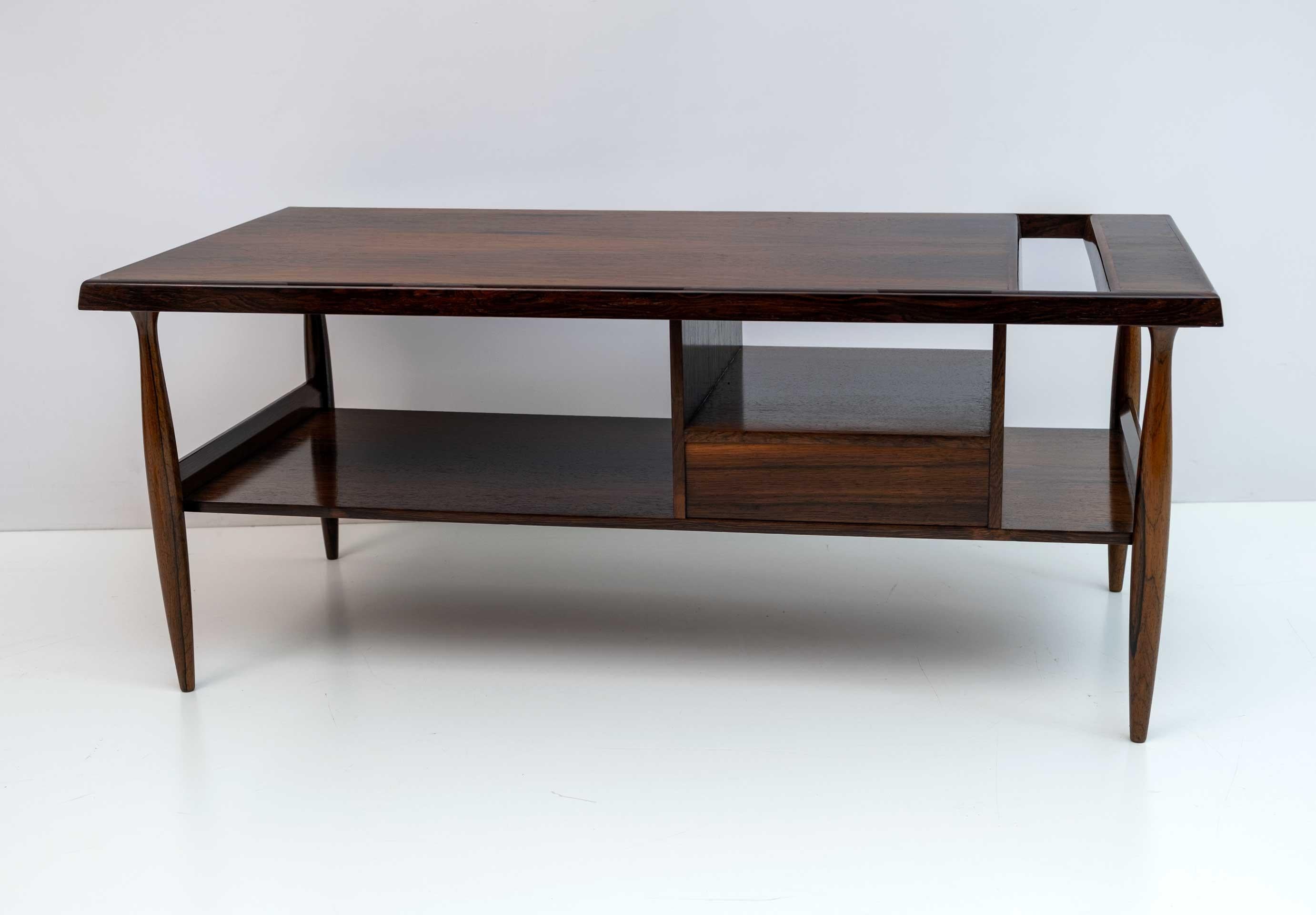 Carlo Hauner e Martin Eisler Modern Brazilian Wood Coffee Table by Forma, 1960s 2