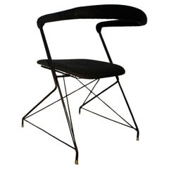 Vintage Carlo Hauner for Móveis Artesanal. Mid-Century Modern Armchair w/ Iron Structure