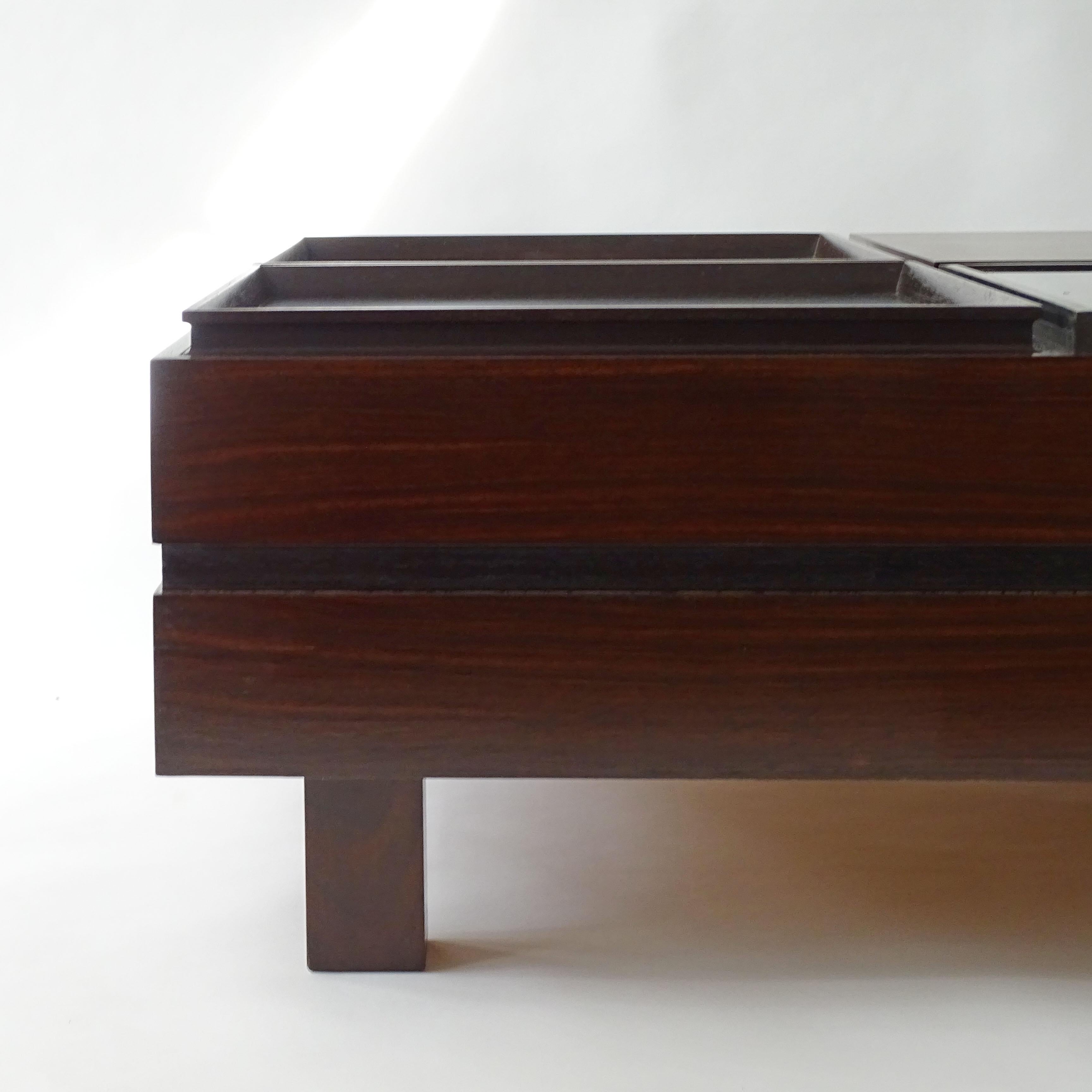 Plastic Carlo Hauner Large Coffee Table with Various Compartments for Forma, Italy 1960s