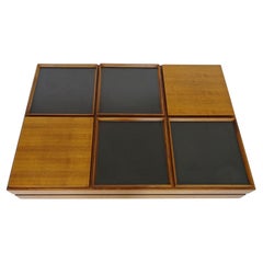 Carlo Hauner Large Coffee Table with Various Compartments for Forma, Italy 1960s