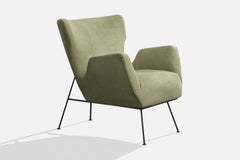Carlo Hauner, Loungesessel, Stoff, Eisen, Brasilien, 1950er Jahre