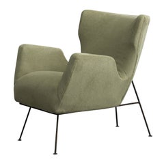 Carlo Hauner, Loungesessel, Stoff, Eisen, Brasilien, 1950er Jahre