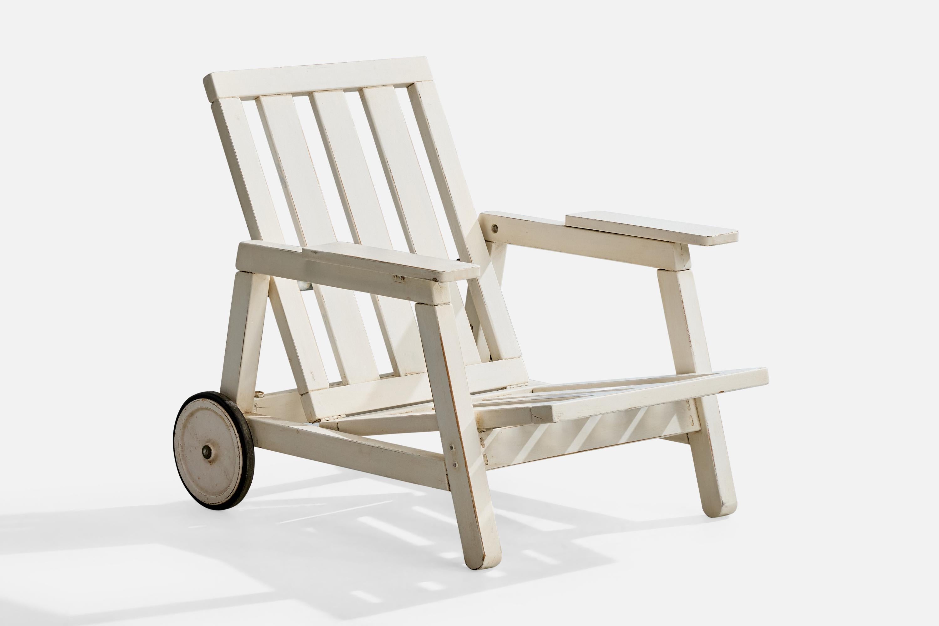 Mid-Century Modern Carlo Hauner, Lounge Chair, Wood, Italy, 1968 For Sale