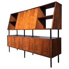 Carlo Hauner Martin Eisler Bookshelf Sideboard with Bar Cabinet, Brazil, 1950s