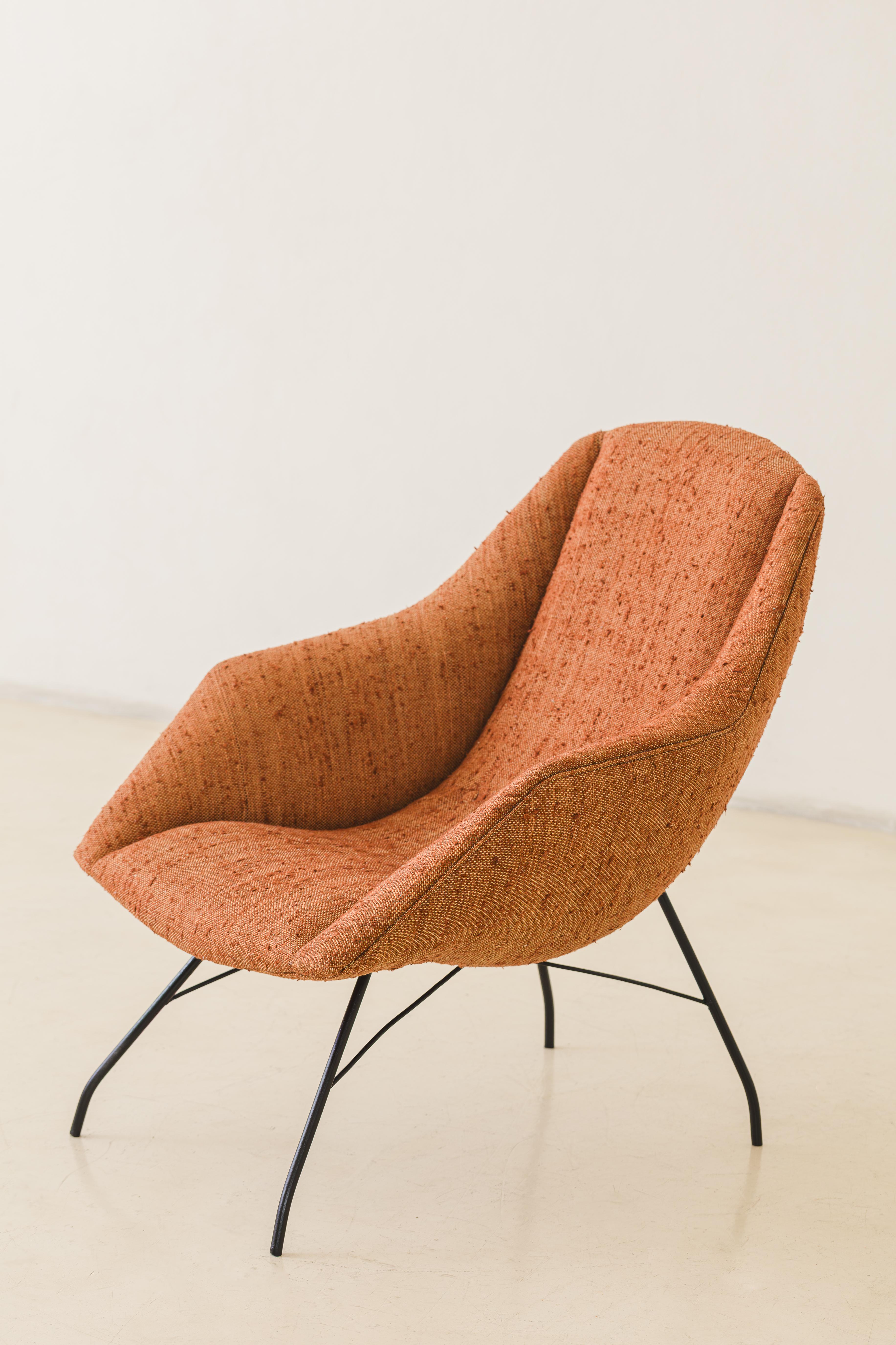 Carlo Hauner & Martin Eisler Concha Armchairs, Brazilian MidCentury Modern, 1953 For Sale 1