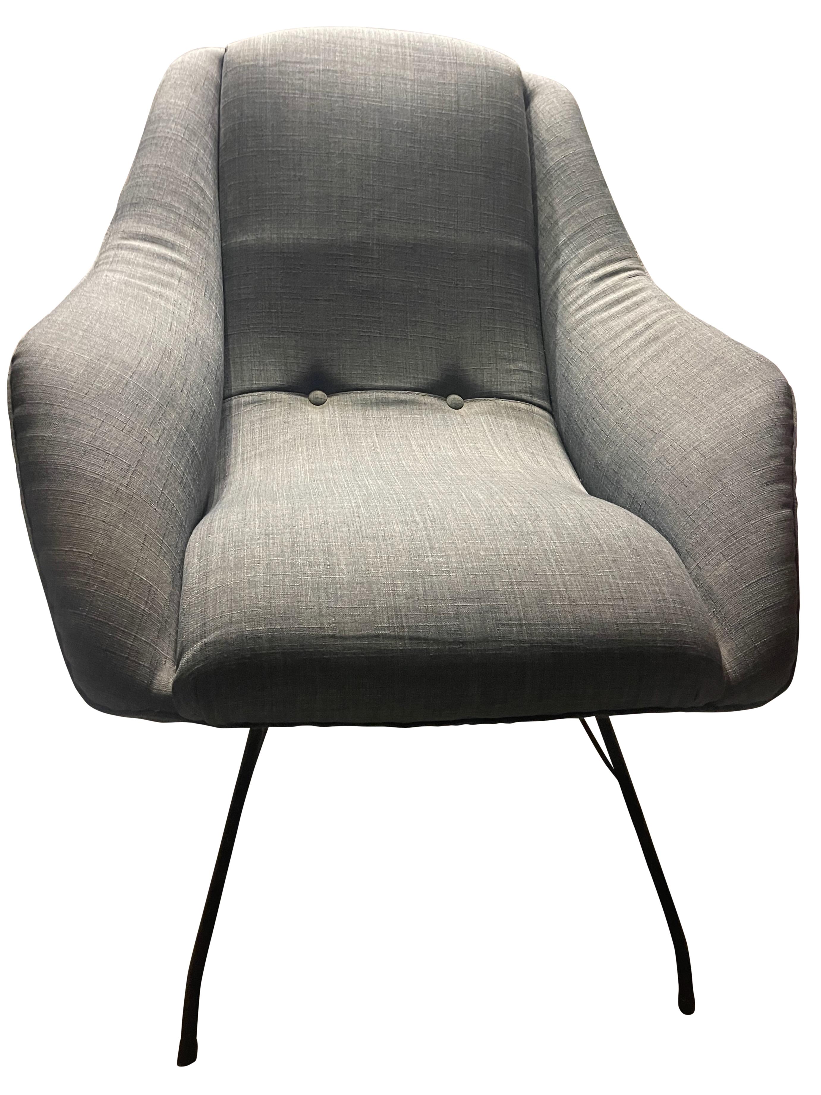Mid-Century Modern Carlo Hauner Martin Eisler Concha Lounge Chair, Brazil, 1950 For Sale