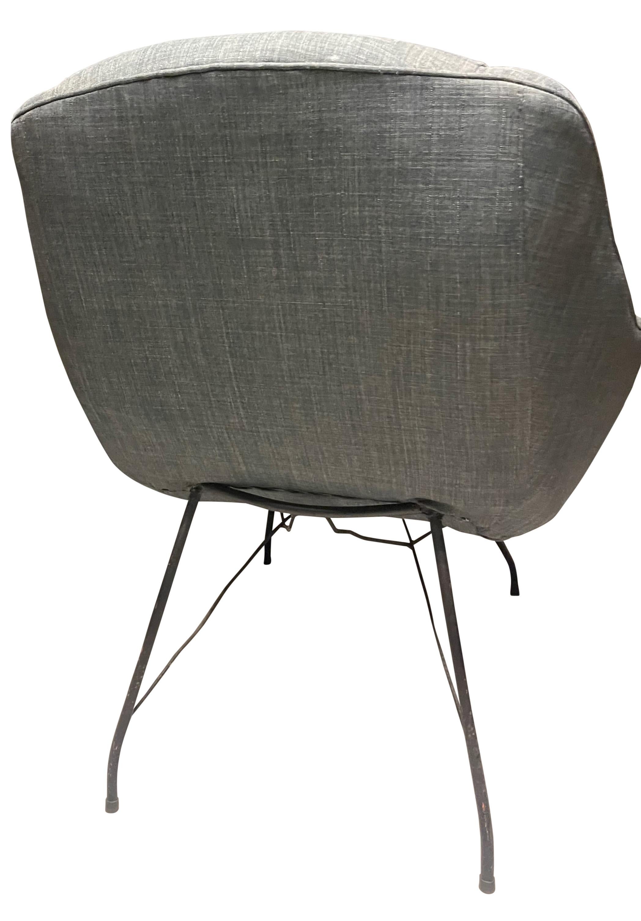 Metal Carlo Hauner Martin Eisler Concha Lounge Chair, Brazil, 1950 For Sale