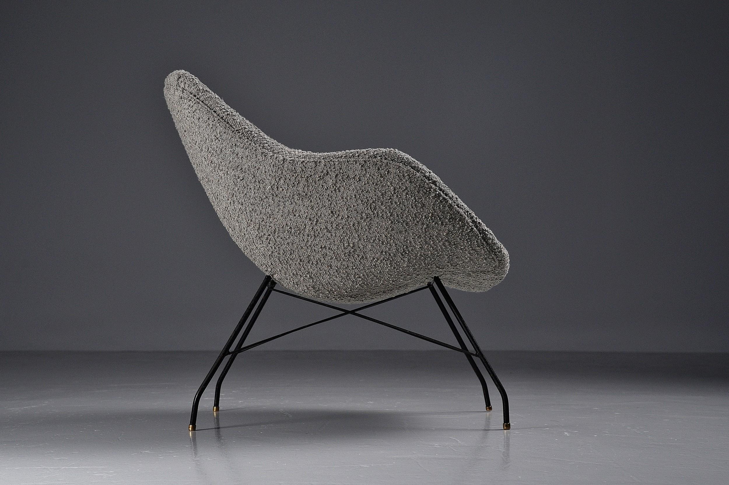 Mid-20th Century Carlo Hauner Martin Eisler Concha Lounge Chair, Brazil, 1950 For Sale