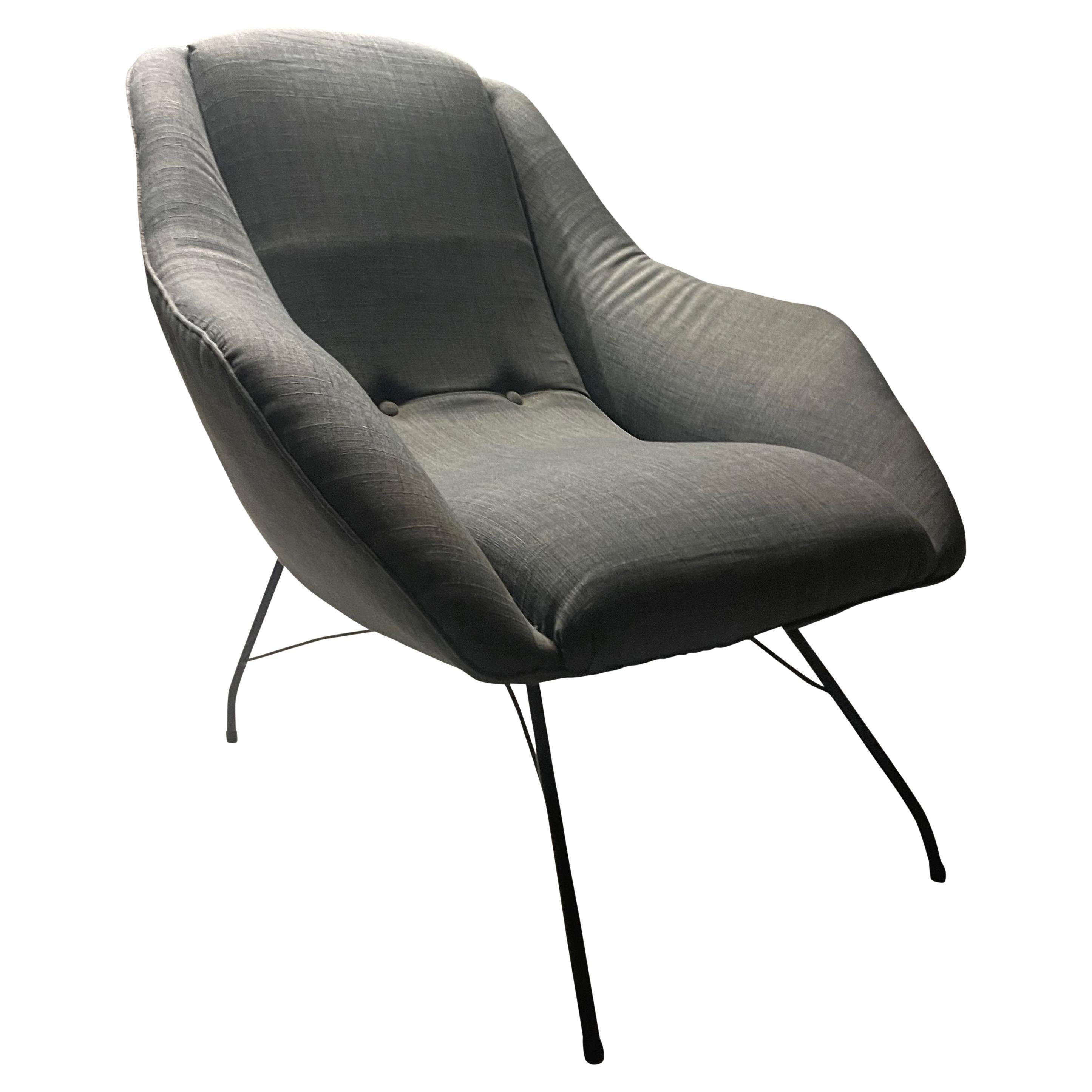 Carlo Hauner Martin Eisler Concha Lounge Chair, Brazil, 1950 For Sale