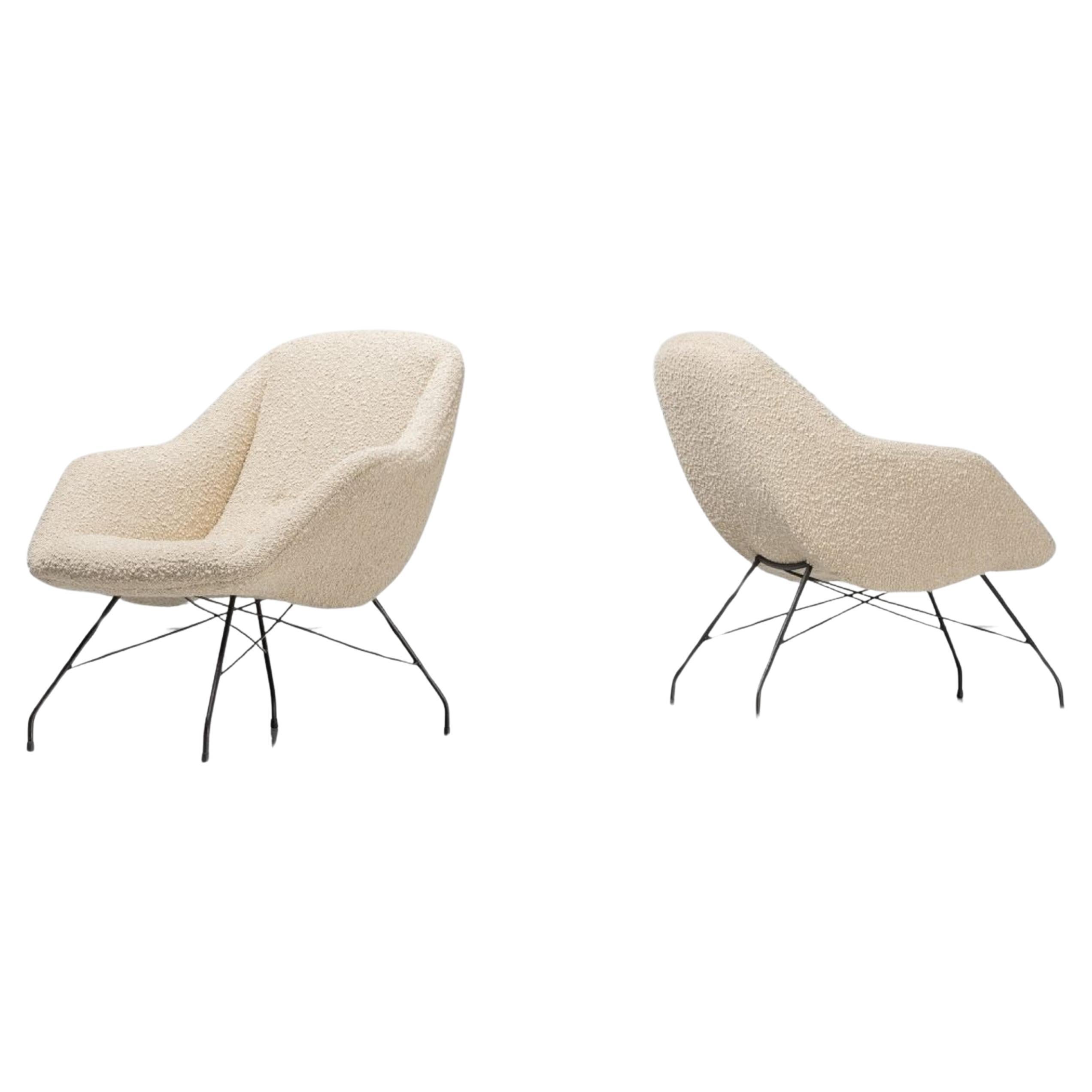 Carlo Hauner Martin Eisler Concha Lounge Chairs Brasilien 1955