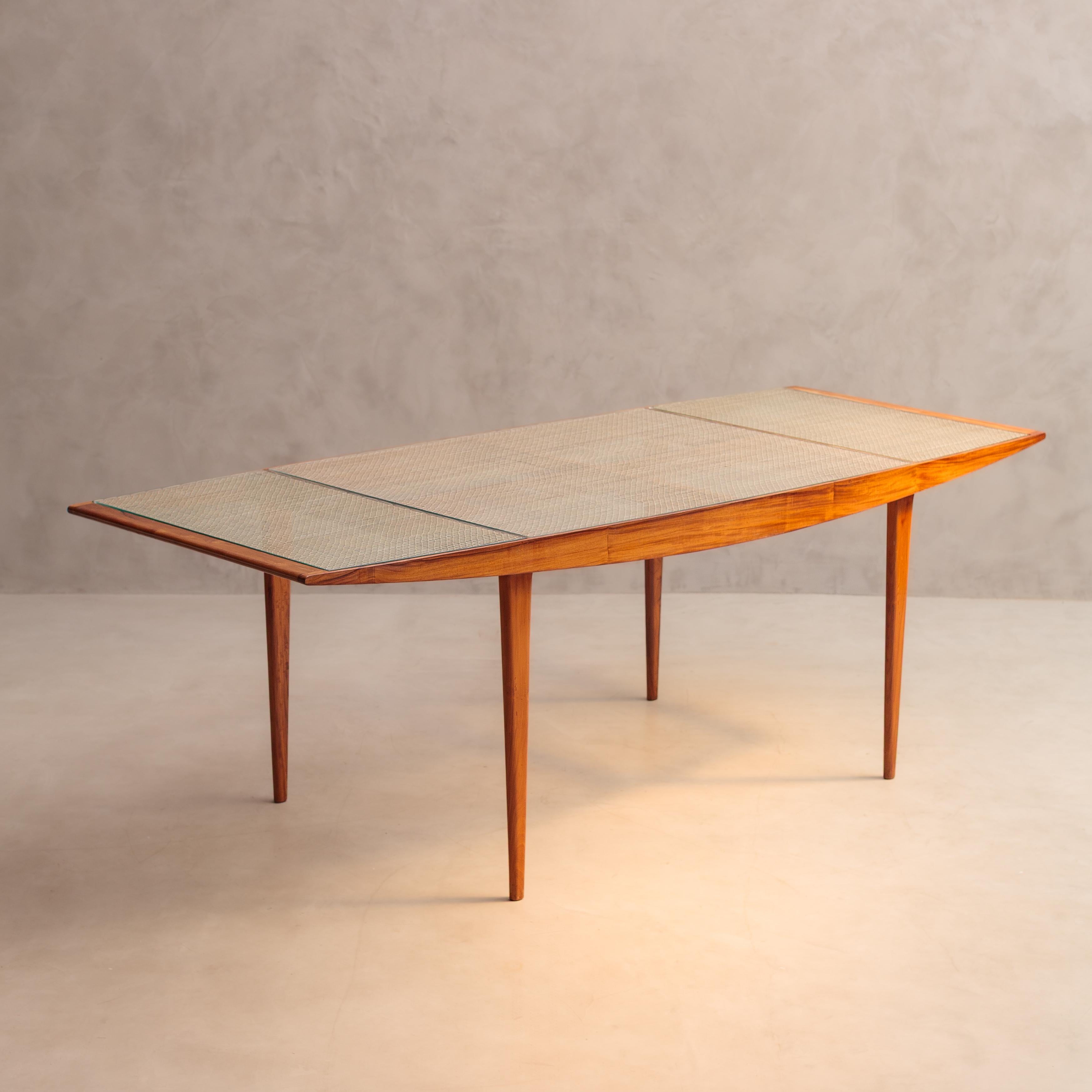 Canna Tavolo da pranzo Carlo Hauner & Martin Eisler, design moderno brasiliano di metà secolo in vendita