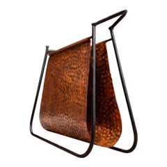 Carlo Hauner & Martin Eisler Magazine Rack in Cooper for Forma, Brazil, 1950s