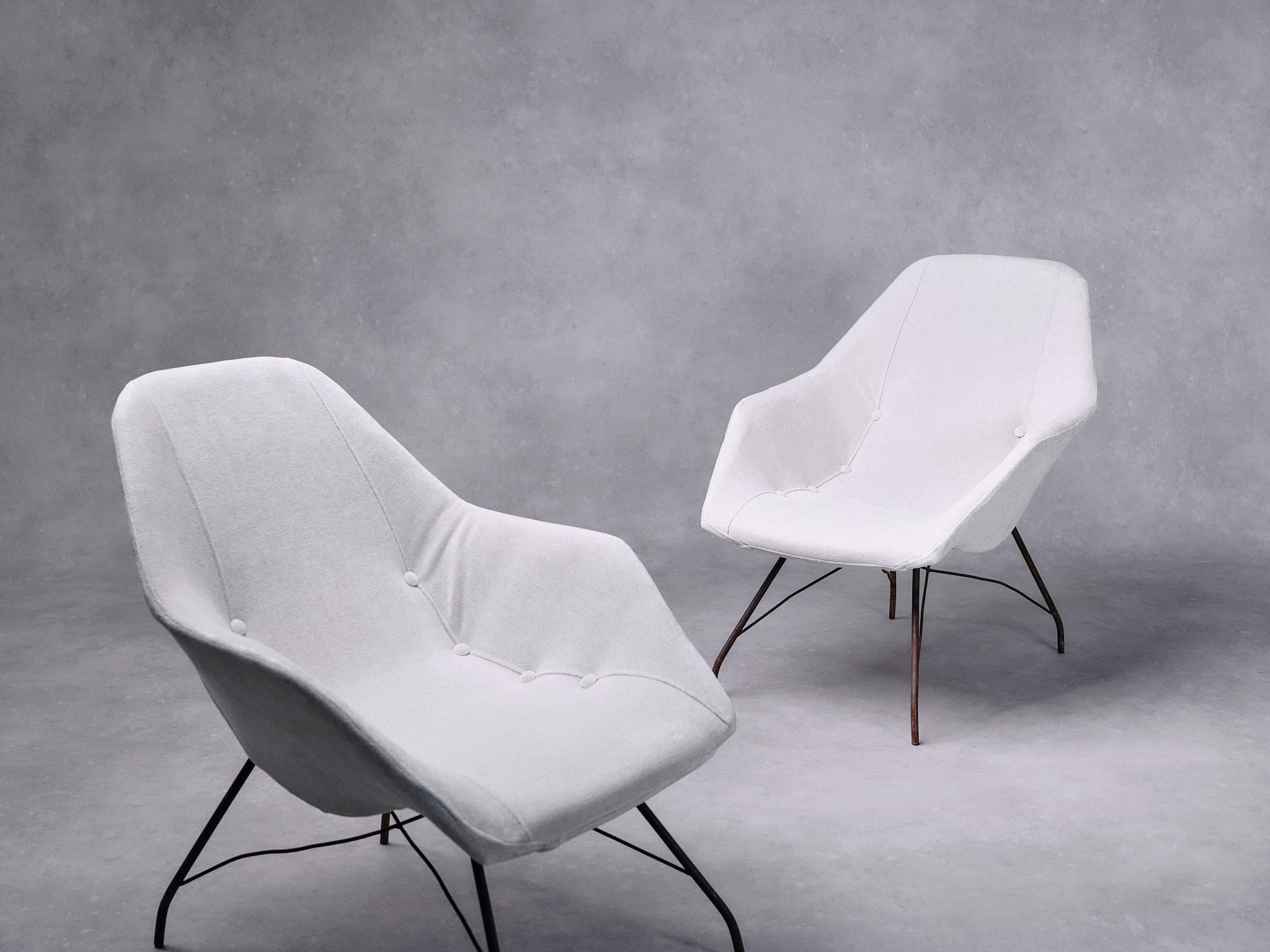 Brazilian Carlo Hauner & Martin Eisler, Pair of 'Shell' Armchairs, Brazil, 1950s For Sale