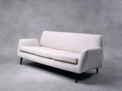 Carlo Hauner & Martin Eisler, Vintage Sofa for Forma, 1958, Brazil, Cream Fabric