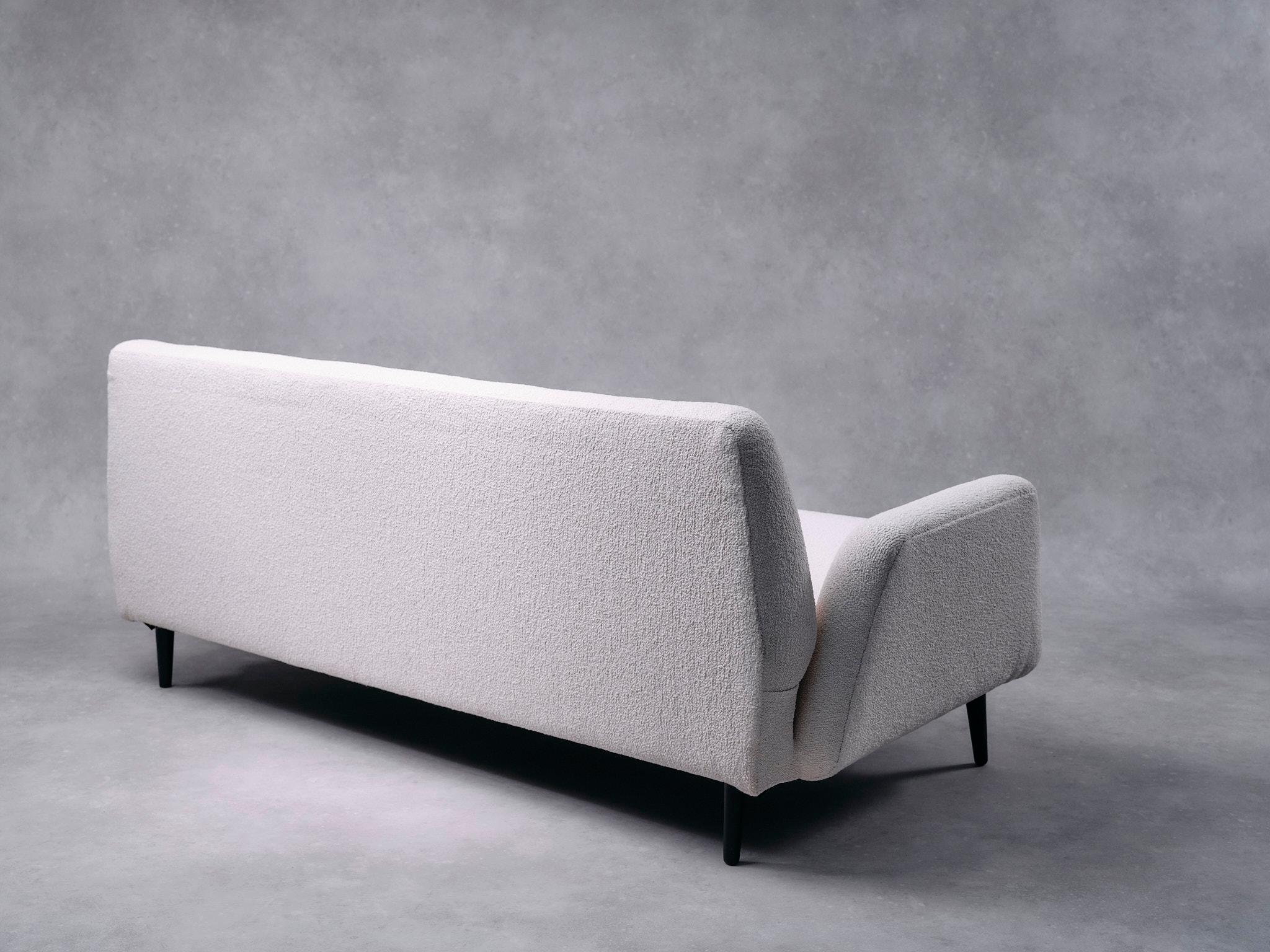 Upholstery Carlo Hauner & Martin Eisler, Vintage Sofa for Forma, 1958, Brazil, Cream Fabric For Sale
