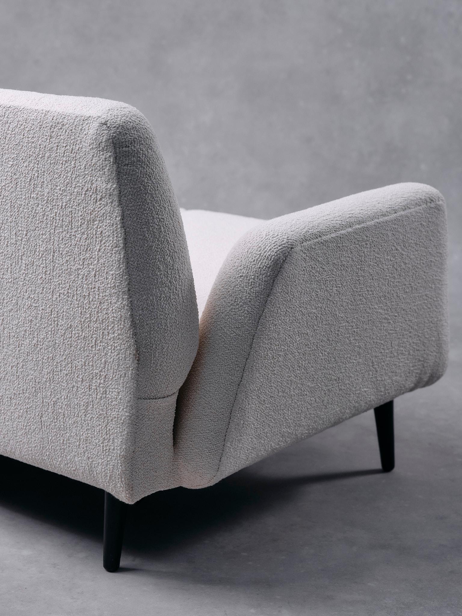 Carlo Hauner & Martin Eisler, Vintage Sofa for Forma, 1958, Brazil, Cream Fabric For Sale 1