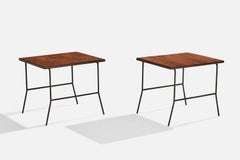 Carlo Hauner, Beistelltische, Eisen, Palisanderholz, Brasilien, 1960er Jahre