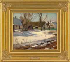 Carlo Hornung-Jensen, Winter, Vigerslev, Copenhagen, Oil Painting