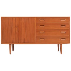 Carlo Jensen Credenza with Bi-Folding Doors for Hundevad & Co.