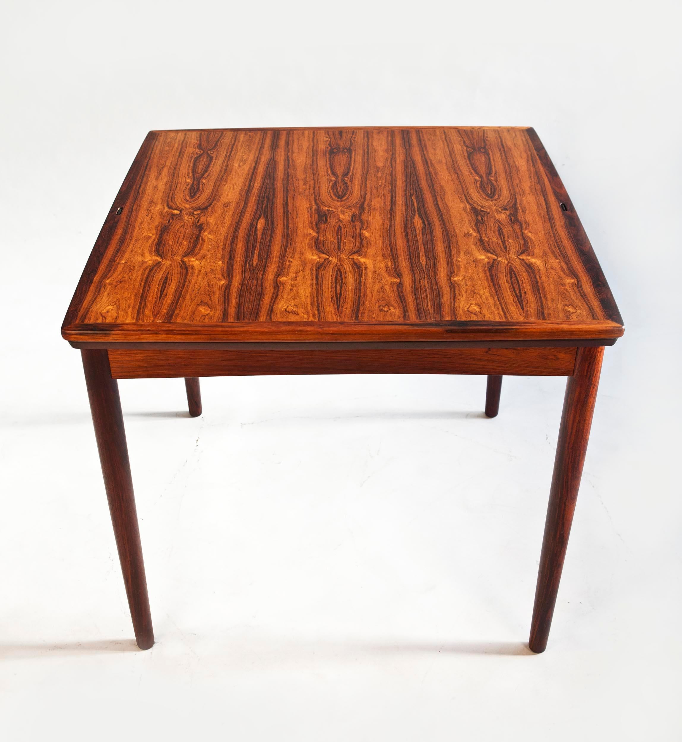Carlo Jensen for Hundevad & Co. Brazilian Rosewood Flip-Top Table, Denmark 1960s 5
