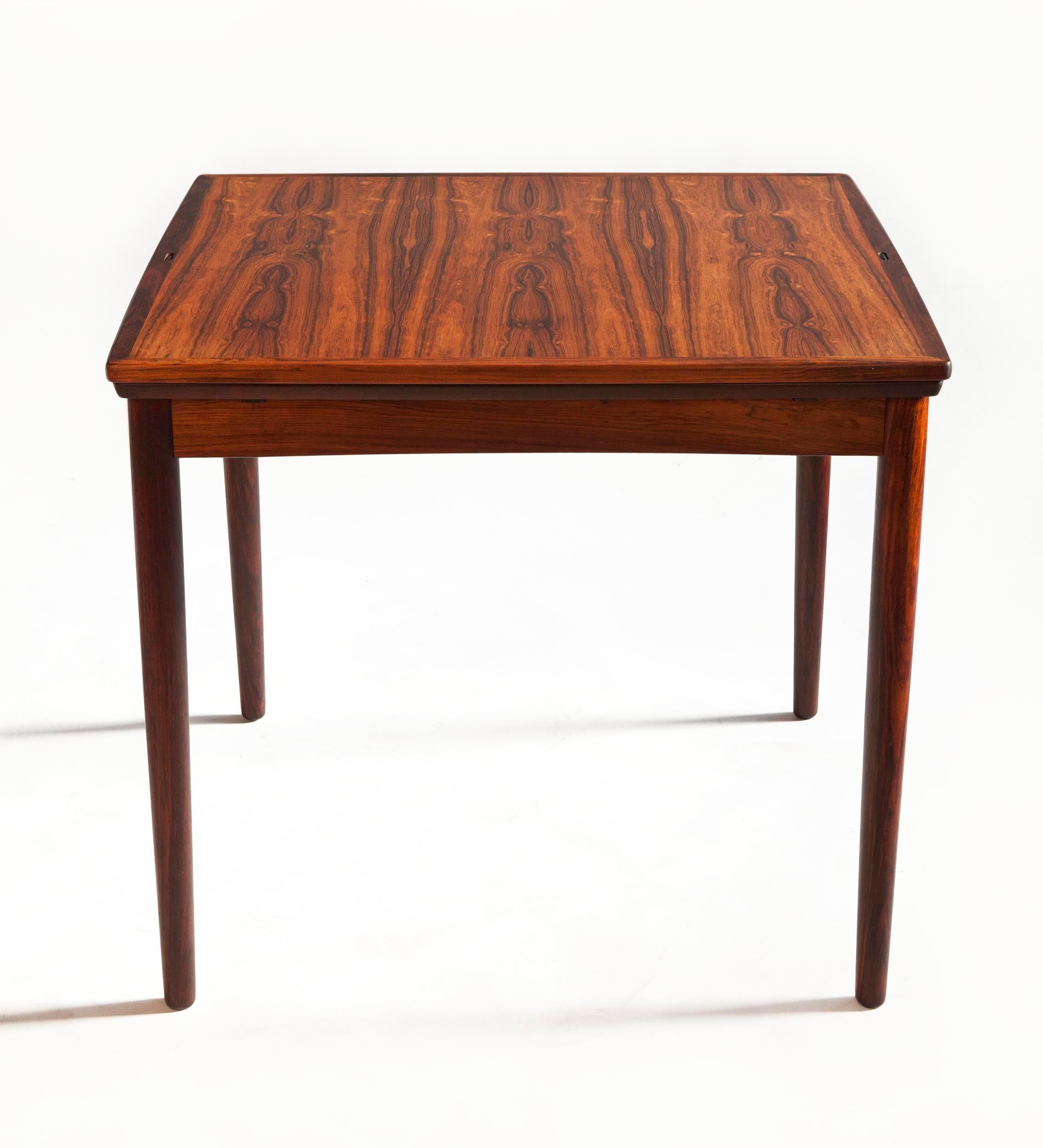 Swedish Carlo Jensen for Hundevad & Co. Brazilian Rosewood Flip-Top Table, Denmark 1960s