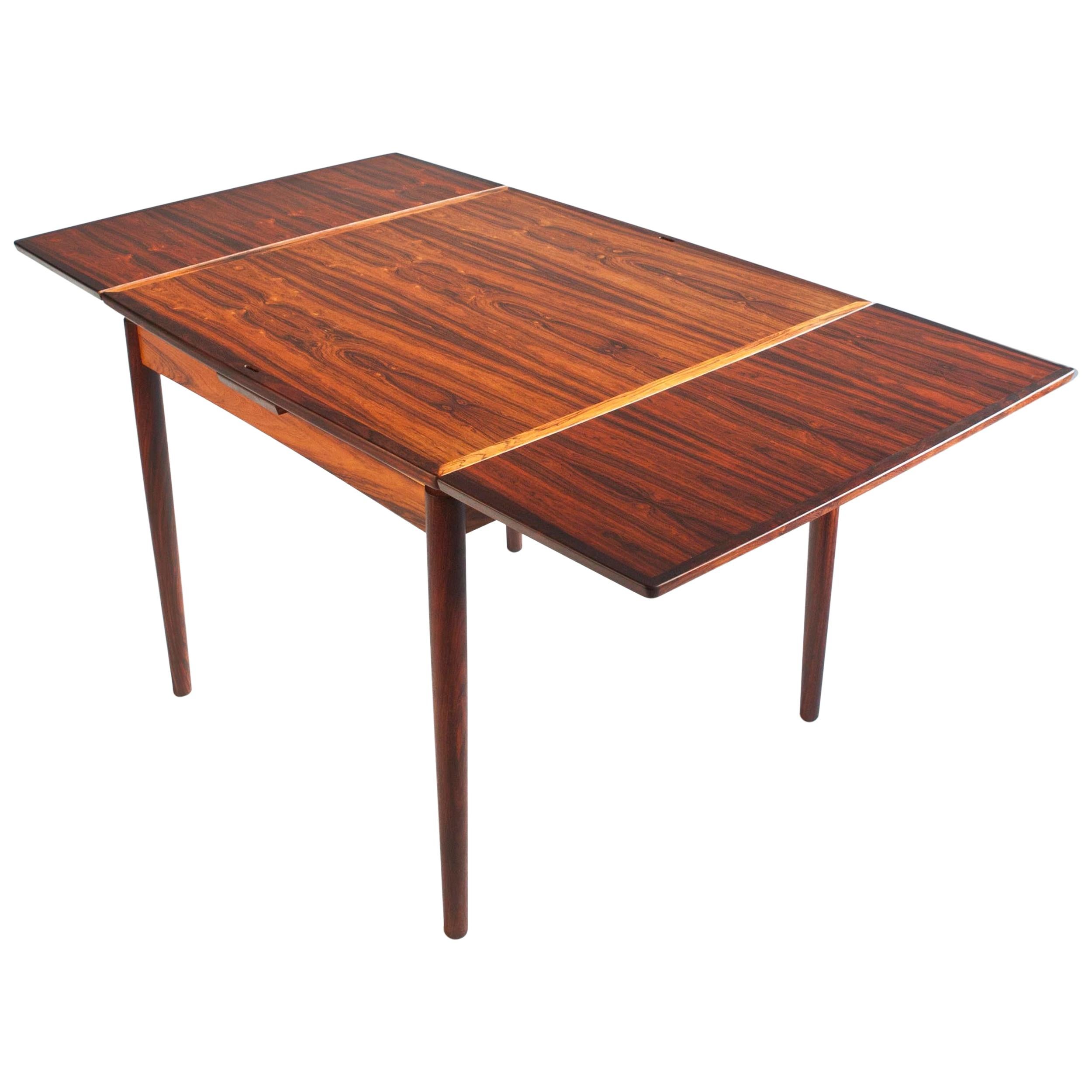 Carlo Jensen for Hundevad & Co. Brazilian Rosewood Flip-Top Table, Denmark 1960s