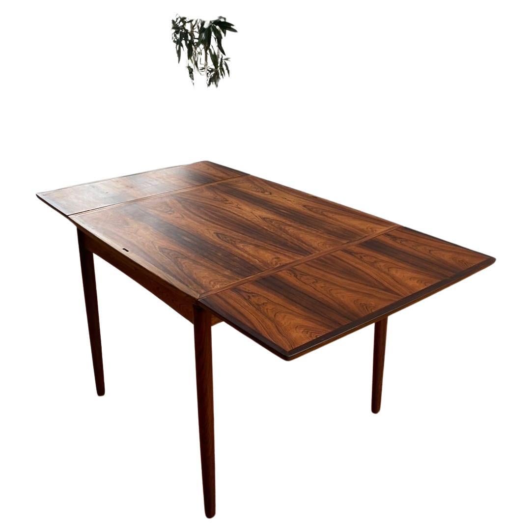 Carlo Jensen for Hundevad  Rosewood Flip-Top Table Danish Modern with Extensions For Sale