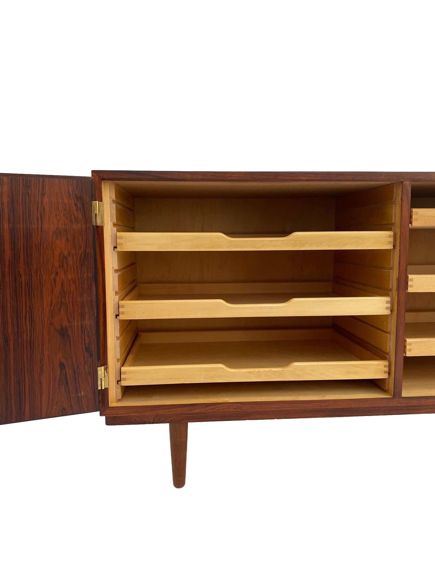 Polished Carlo Jensen for Poul Hundevad Rosewood Sideboard, Denmark, 1960s