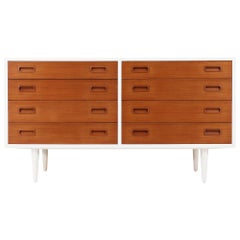 Carlo Jensen Lacquered and Teak Dresser for Hundevad & Co.