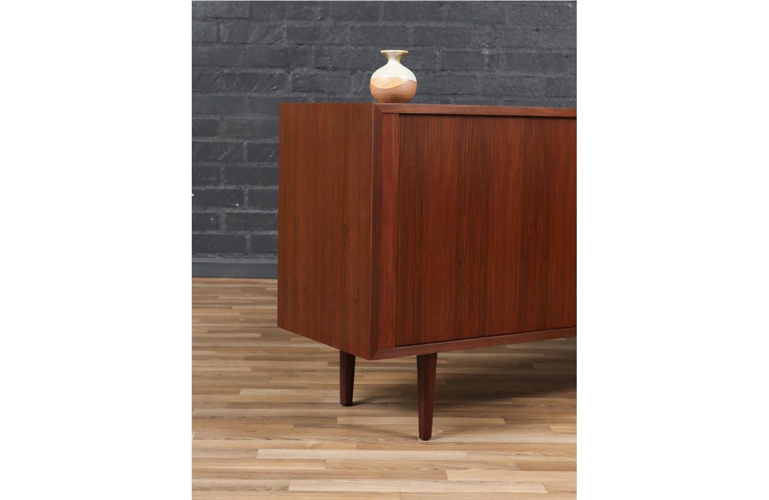 Carlo Jensen Tambour-Door Rosewood Credenza for Hundevad 2