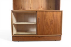 Carlo Jensen Teak Credenza With Bookcase Hutch #2 by Hundevad + Co  Danish Mode