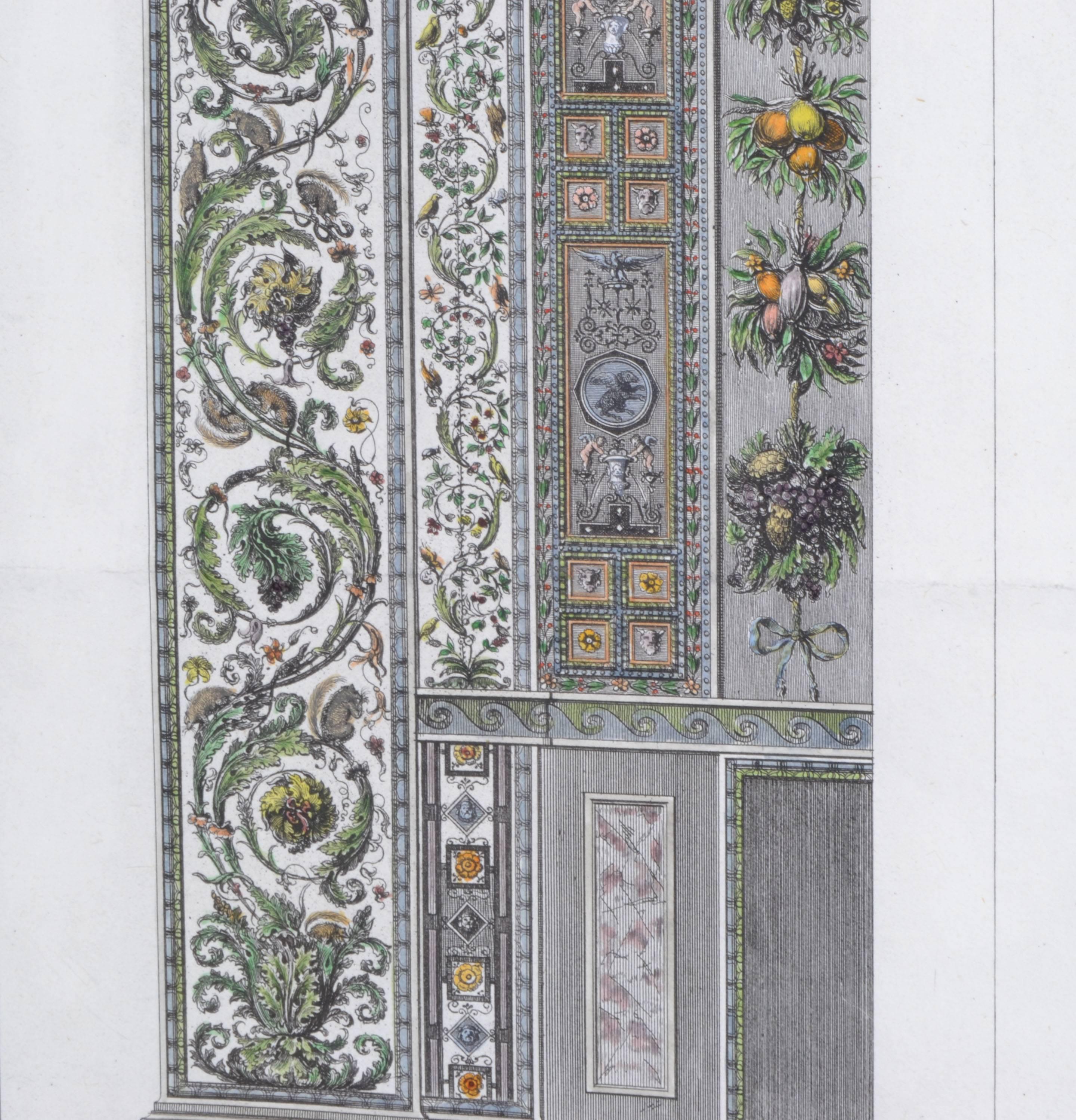 Paper Carlo Lasinio Etching of the Loggia Del Vaticano by Raffaello D'urbino. Set/4 For Sale