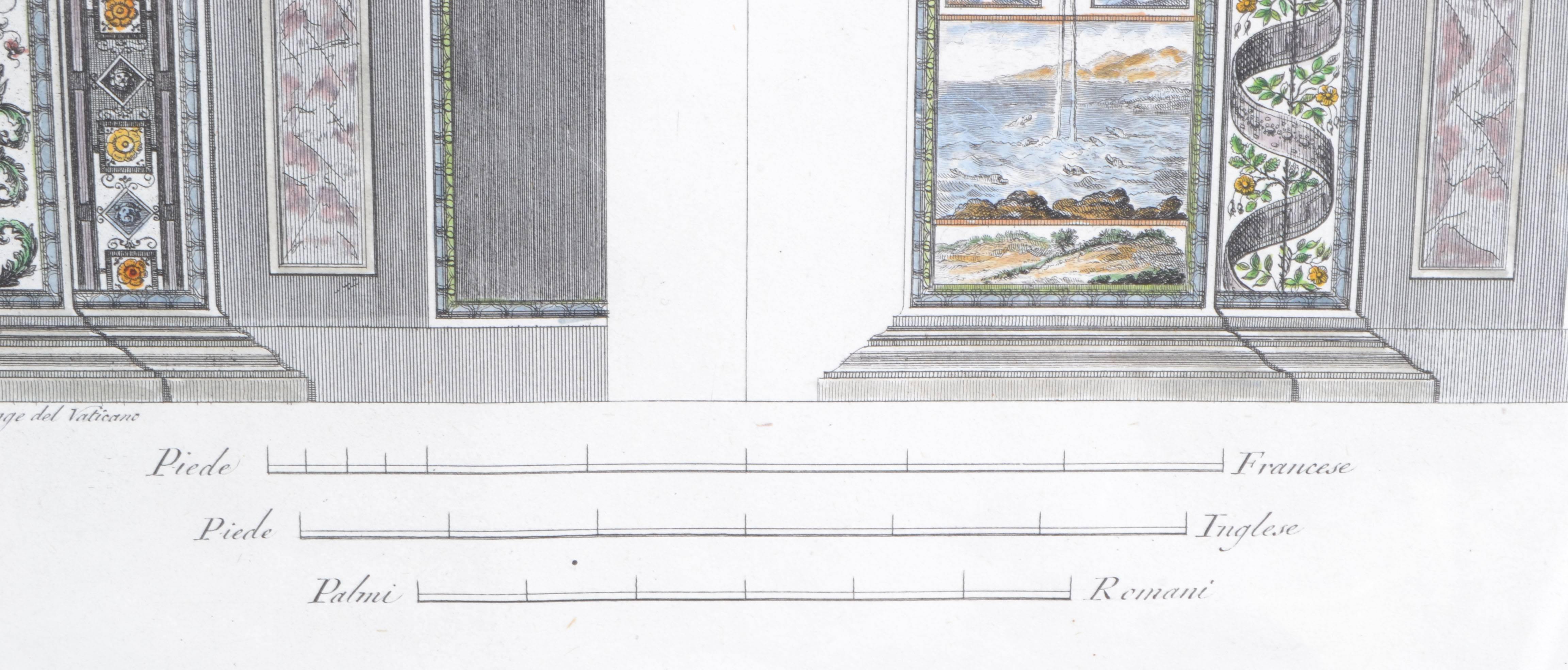 Carlo Lasinio Etching of the Loggia Del Vaticano by Raffaello D'urbino. Set/4 For Sale 1