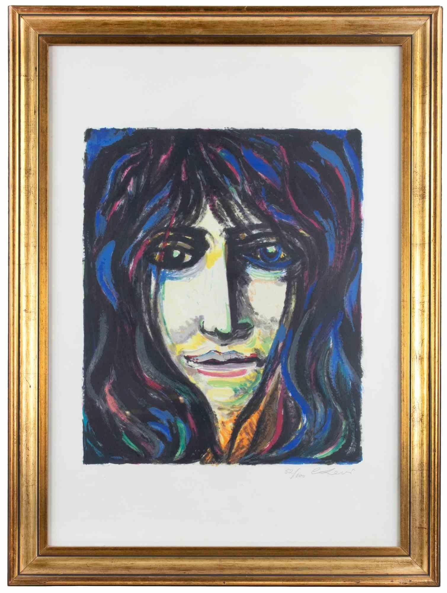 Face - Lithograph by Carlo Levi - Mid-20th Century For Sale 3