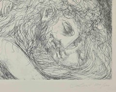Lovers - Etching by Carlo Levi - Mid-20th Century