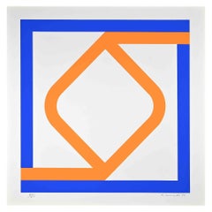 Composition abstraite - Impression sérigraphiée de Carlo Lorenzetti - 1969