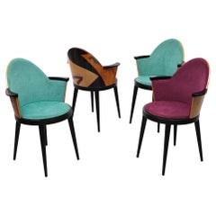 Carlo Malnati dining chairs model ''principessa ''  1980s Italy 