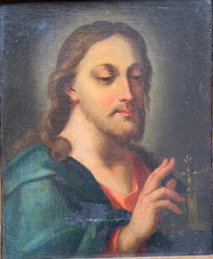 Blessing Christ, oder Salvator mundi. 
Italienische Schule, 18. Jahrhundert. 