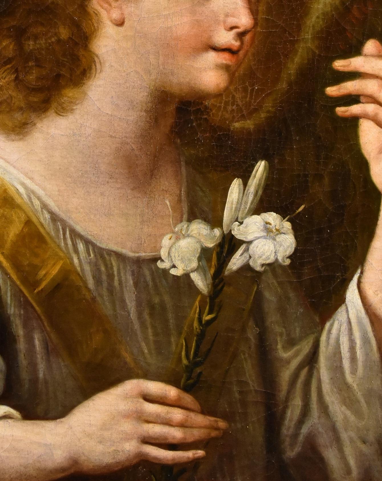 Announcing Angel Gabriel Maratta, Gemälde Öl auf Leinwand, Alter Meister, 17. Jahrhundert im Angebot 8