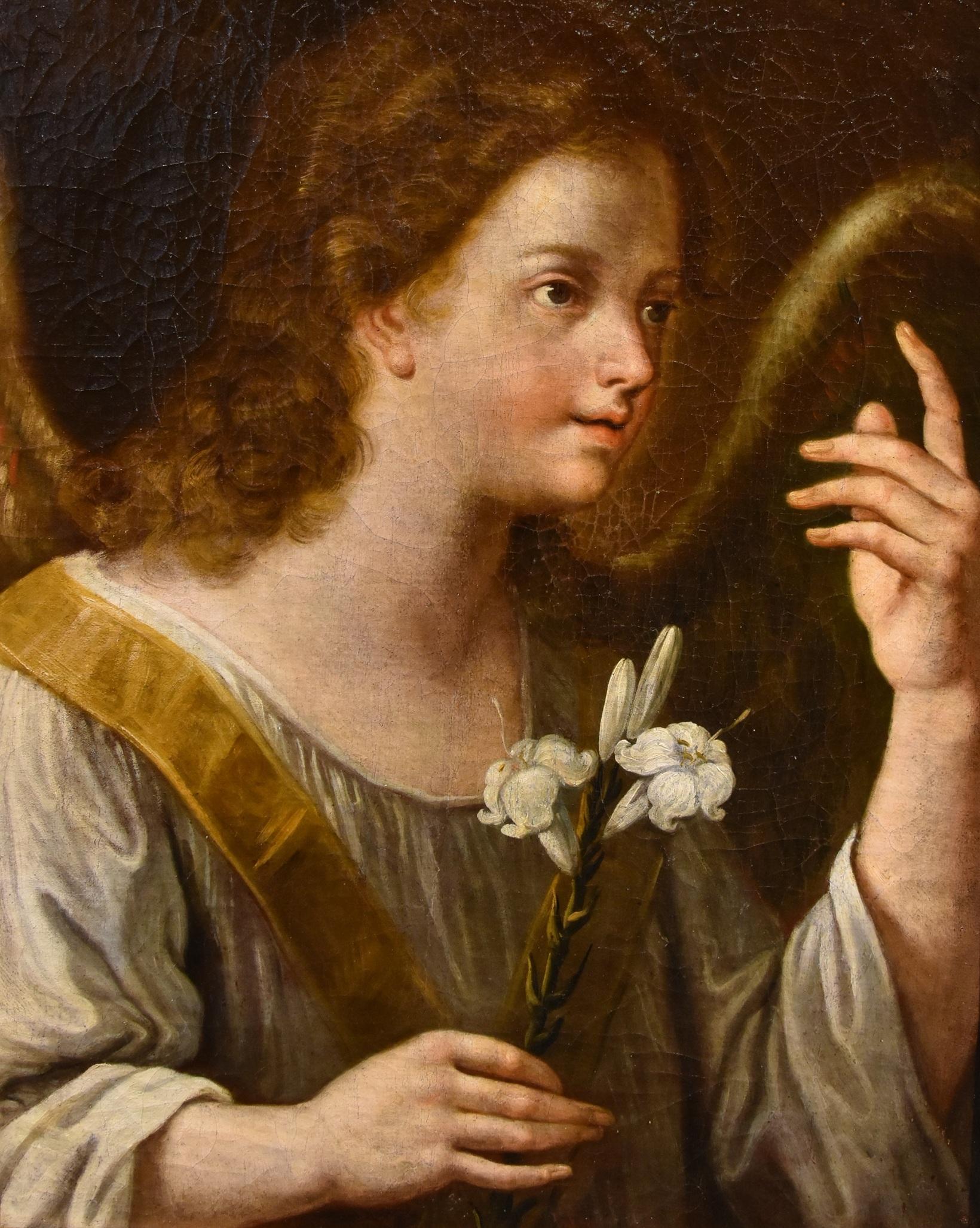 Announcing Angel Gabriel Maratta, Gemälde Öl auf Leinwand, Alter Meister, 17. Jahrhundert im Angebot 9
